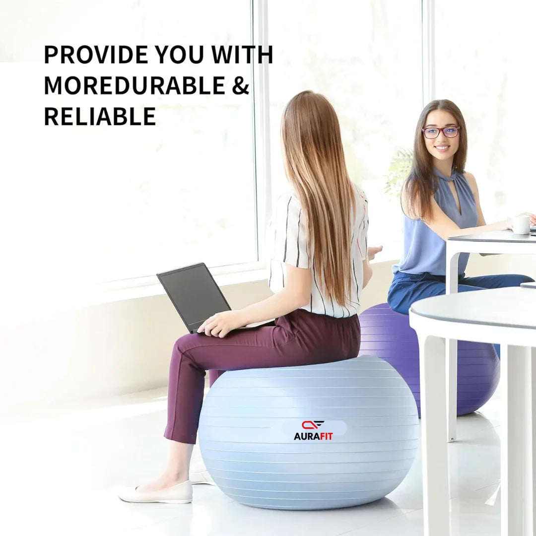 Premium 75cm Gym Ball with Free Pump – Ultimate Core & Balance