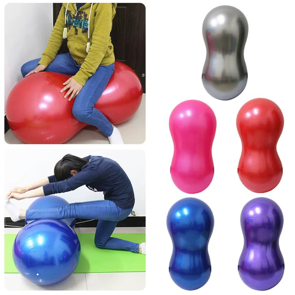 Peanut Exercise Ball with Foot Pump – Anti-Burst Stability Ball