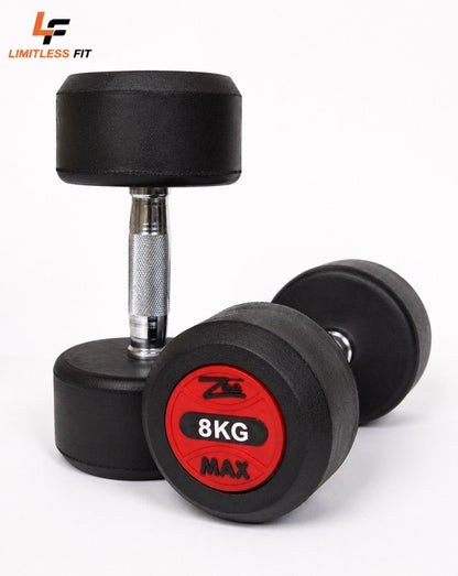 Original Zeemax Rubber Coated Dumbbells (PACK OF 2)