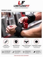 Import quality Limitless Fit Weight Lifting Hook Straps (Pair)