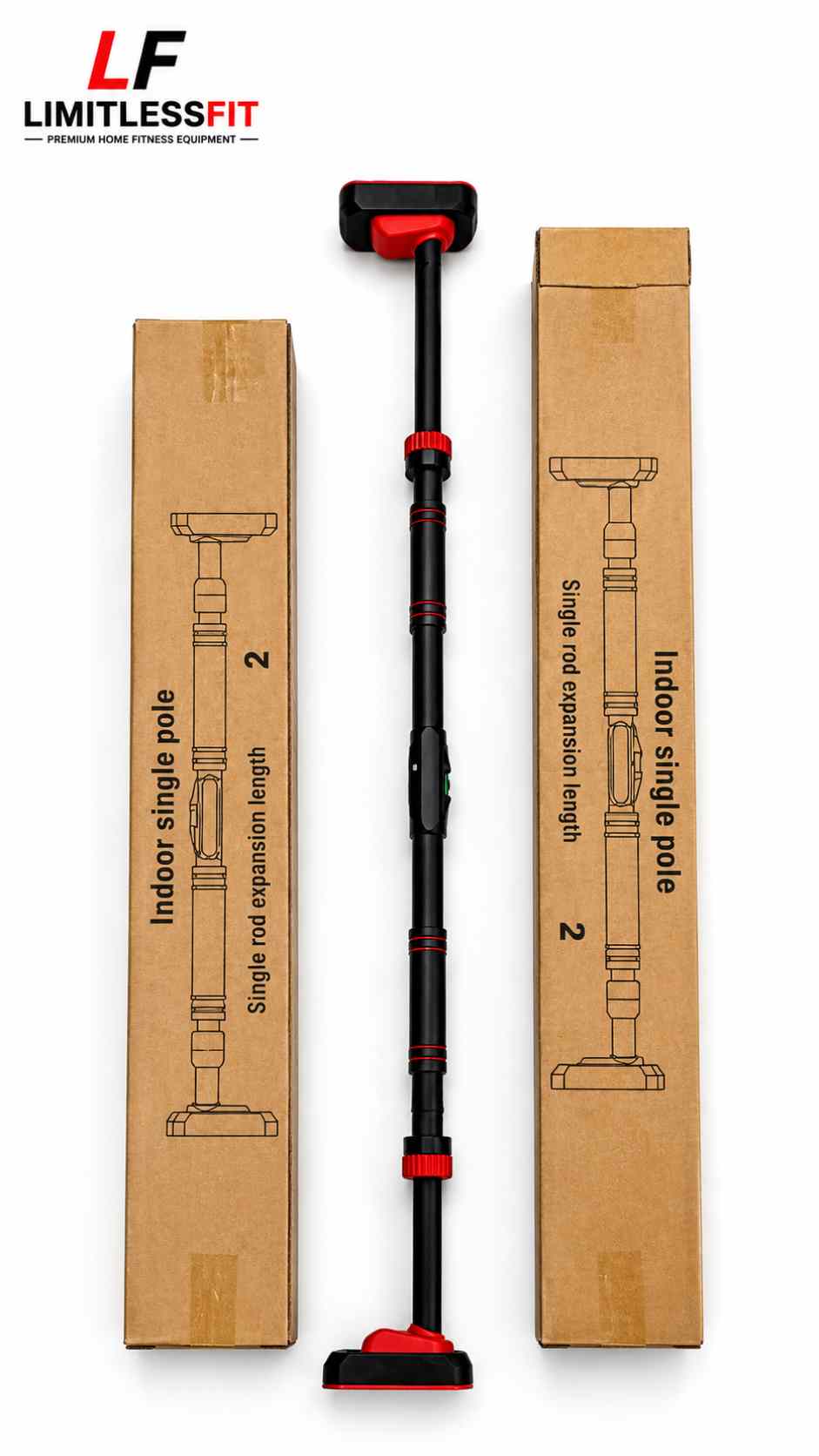 Adjustable Doorway Pull-Up Bar – Heavy-Duty 500KG Capacity | No-Screw Installation | Exclusive Premium Imported Model– Only at Limitless Fit