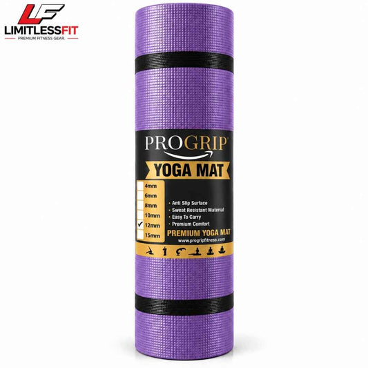 Pro Grip Non Slip Yoga Mat 12mm