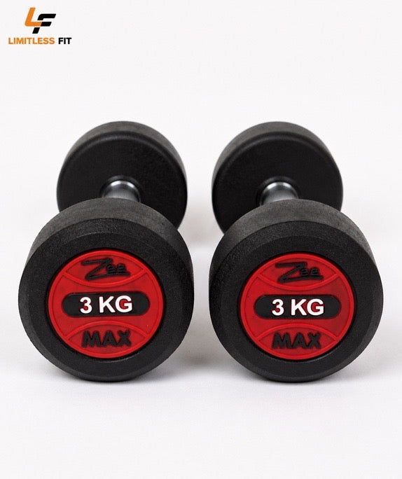 Original Zeemax Rubber Coated Dumbbells (PACK OF 2)