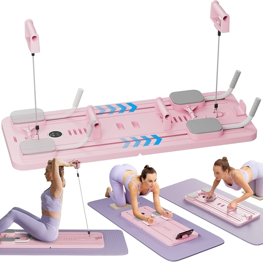 Multifunctional Pilates Board Abdominal Exercise Push up Board 8IN1 - Automatic Rebound Full-Body Workout Machine for Men & Women