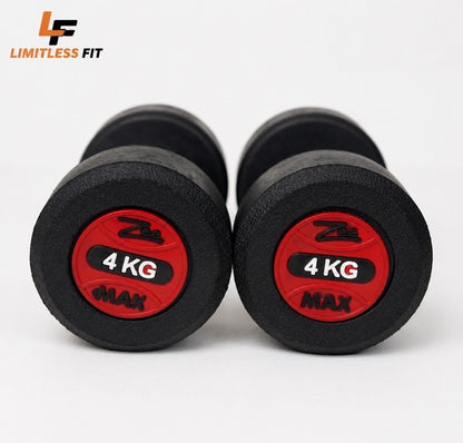 Original Zeemax Rubber Coated Dumbbells (PACK OF 2)