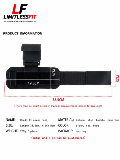 Import quality Limitless Fit Weight Lifting Hook Straps (Pair)