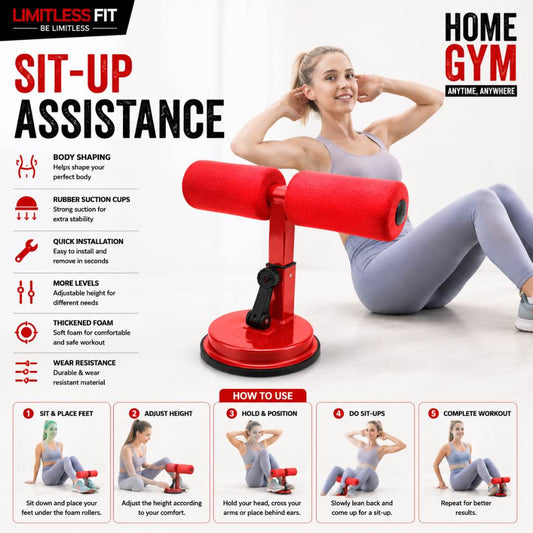 Sit up assistant Portable T Shape Fitness Adjustable Sit Up Tool Sports Gym Yoga Work