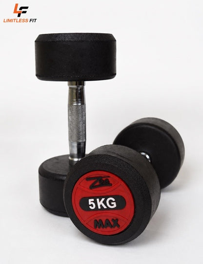 Original Zeemax Rubber Coated Dumbbells (PACK OF 2)