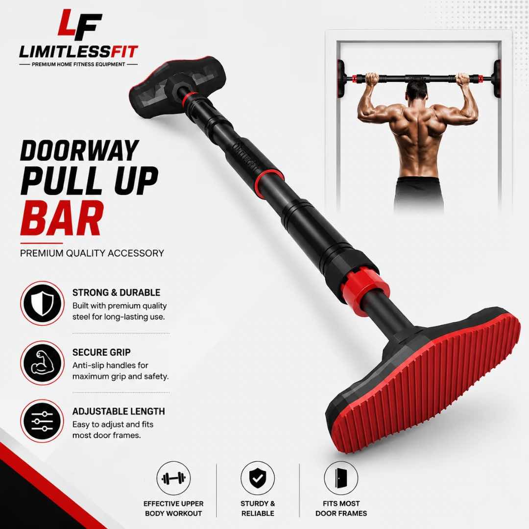 Large Pull Up Bar for Doorway or Hallway 95-135cm , Strength Training Pull-up Bars, Chin Up Bar, No Screws, With Level Meter and Adjustable Width for Home Gym Upper Body Workout, No Installation Required, Max Load 500kg