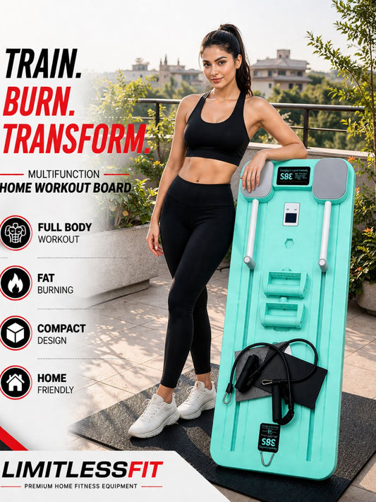 Multifunctional Pilates Board Abdominal Exercise Push up Board 8IN1 - Automatic Rebound Full-Body Workout Machine for Men & Women