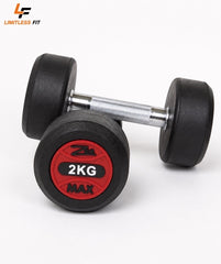 Original Zeemax Rubber Coated Dumbbells (PACK OF 2)