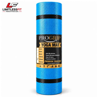 Pro Grip Non Slip Yoga Mat 12mm