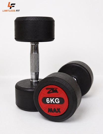 Original Zeemax Rubber Coated Dumbbells (PACK OF 2)