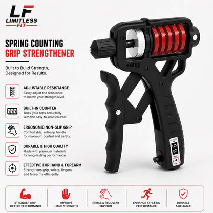 Product name:  Limitless hand gripper p1 5kg to 165kg with counter (Premium Quality)