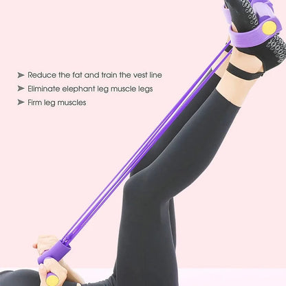 Elastic Pull Rope Tummy Trimmer Abdominal Exerciser Resistance Band
