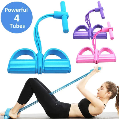 Elastic Pull Rope Tummy Trimmer Abdominal Exerciser Resistance Band
