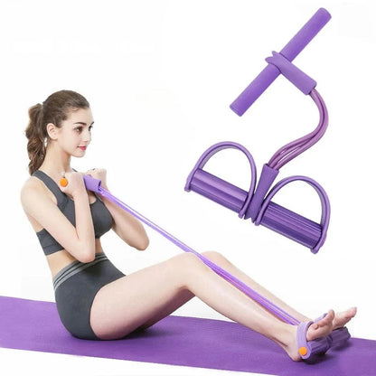 Elastic Pull Rope Tummy Trimmer Abdominal Exerciser Resistance Band