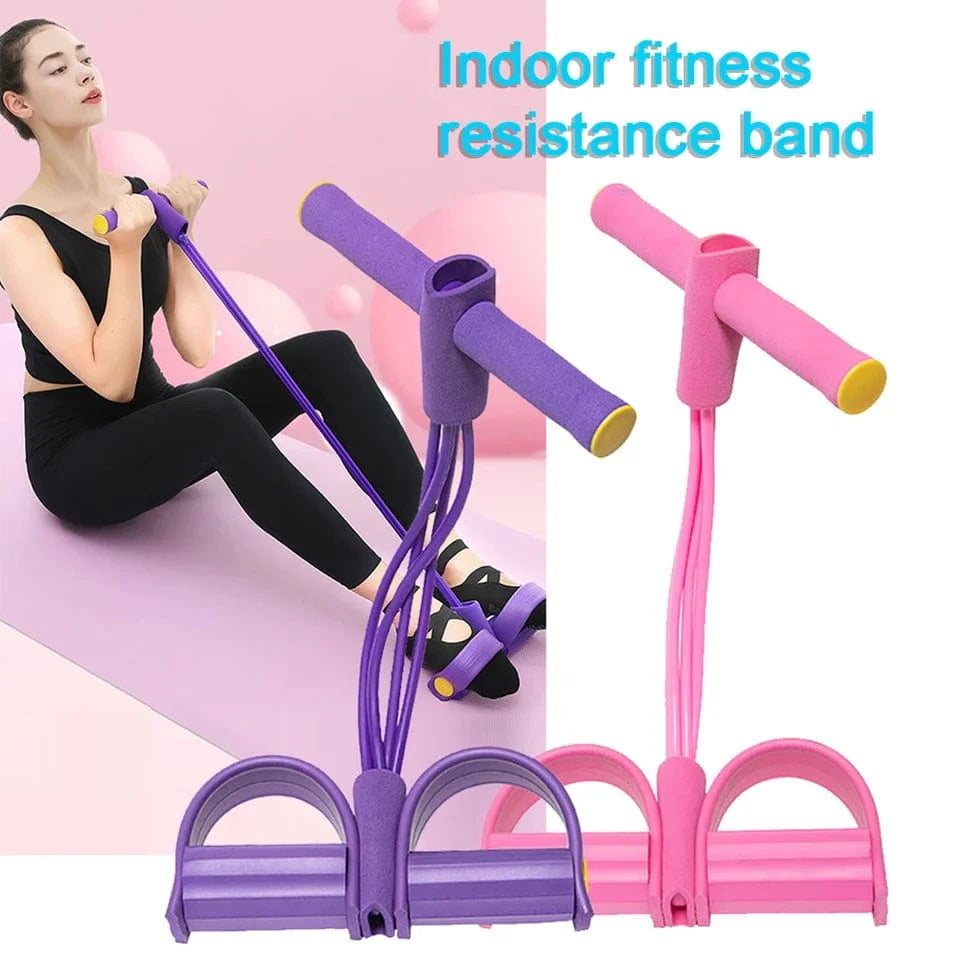 Elastic Pull Rope Tummy Trimmer Abdominal Exerciser Resistance Band