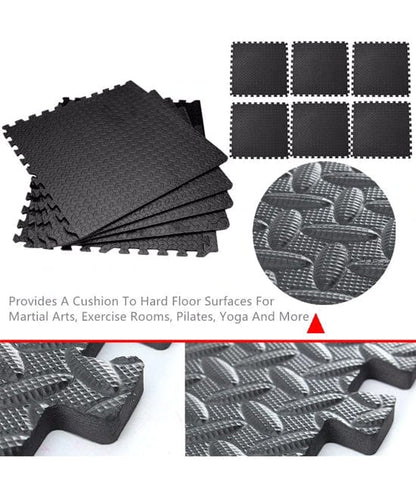 Gym Floor Mats - 4 Mats ( 2 x 2 Feet Each Mat) 12 mm to 25mm