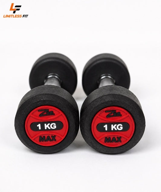 Original Zeemax Rubber Coated Dumbbells (PACK OF 2)
