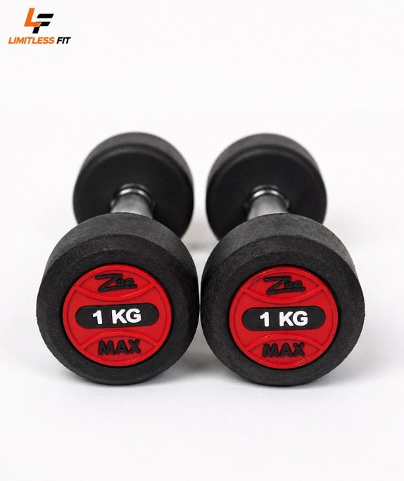 Original Zeemax Rubber Coated Dumbbells (PACK OF 2)