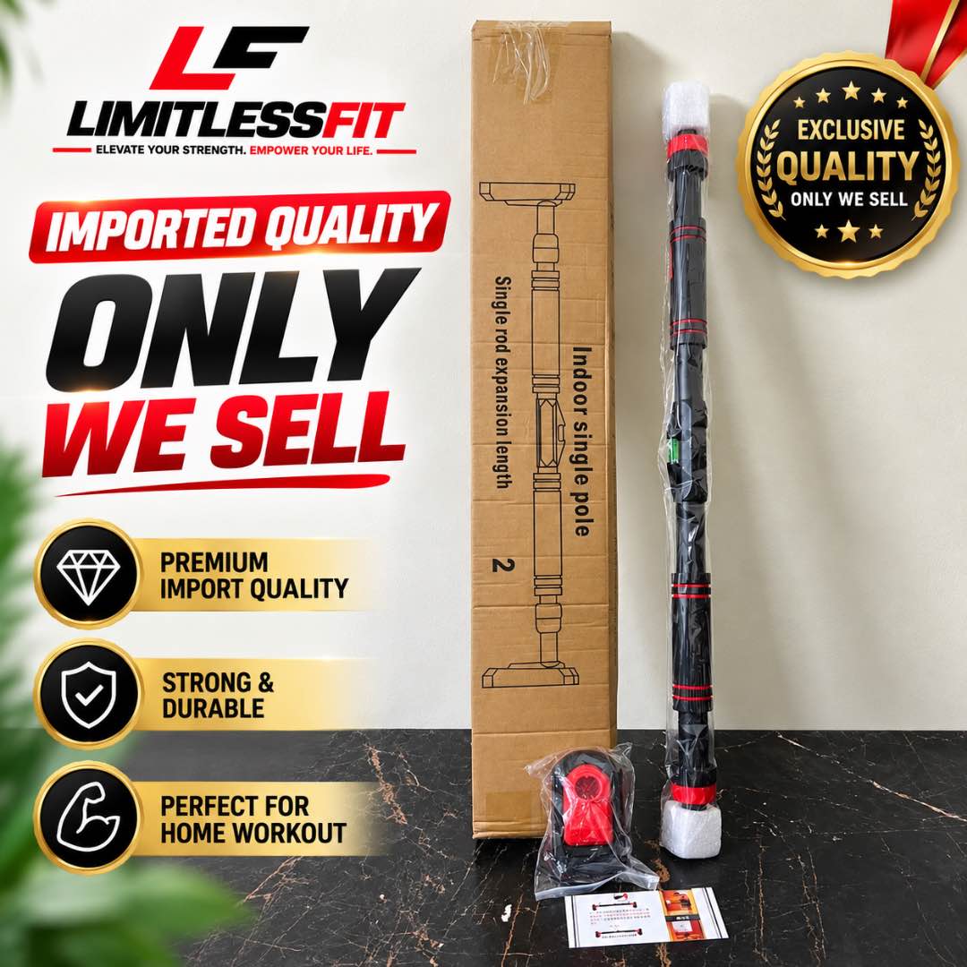 Adjustable Doorway Pull-Up Bar – Heavy-Duty 500KG Capacity | No-Screw Installation | Exclusive Premium Imported Model– Only at Limitless Fit