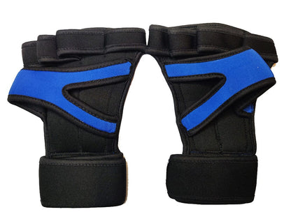 Finger Cut Weight Lifting and Exercise Gloves - Black