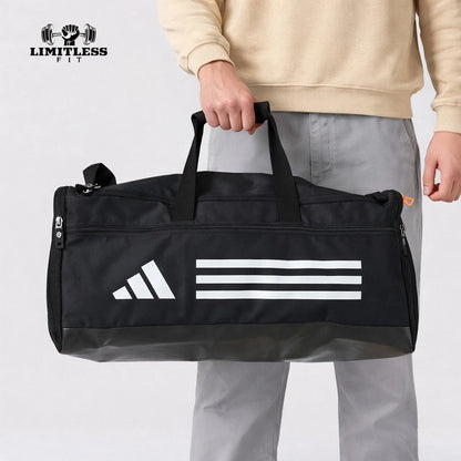 Adi Essential Duffle Bag with Shoe Compartment - Black