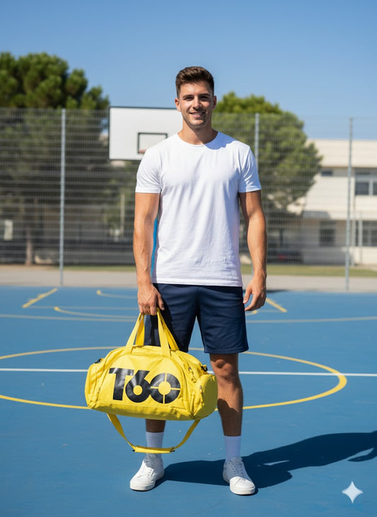 Fashion T60 Backpack 2 in 1 with Shoe Compartment / Yellow