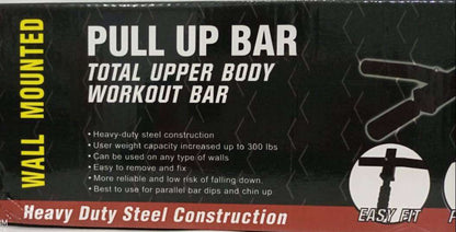Imported Body Press Wall Mounted Pull Up Bar/ Chin Up Bar - 3 Grips