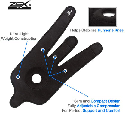 Knee Brace Sleeve Open Patella 2 Straps-(YC)