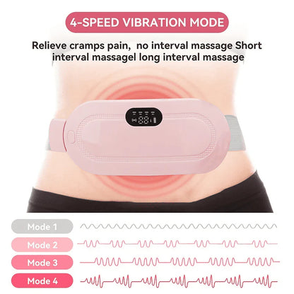 Period Pain Relief Belt – Intelligent Heating Waist Massage Device for Menstrual Cramps