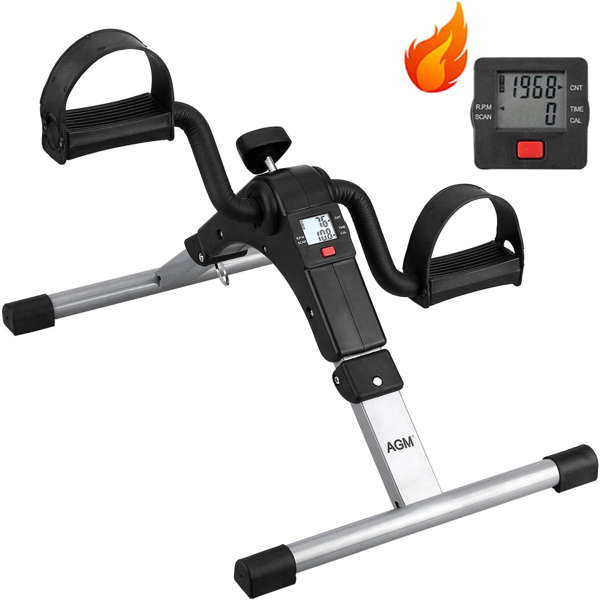 Foldable Mini Exercise Cycle with Meter – Portable Pedal Bike for Home & Office Cardio (P2)