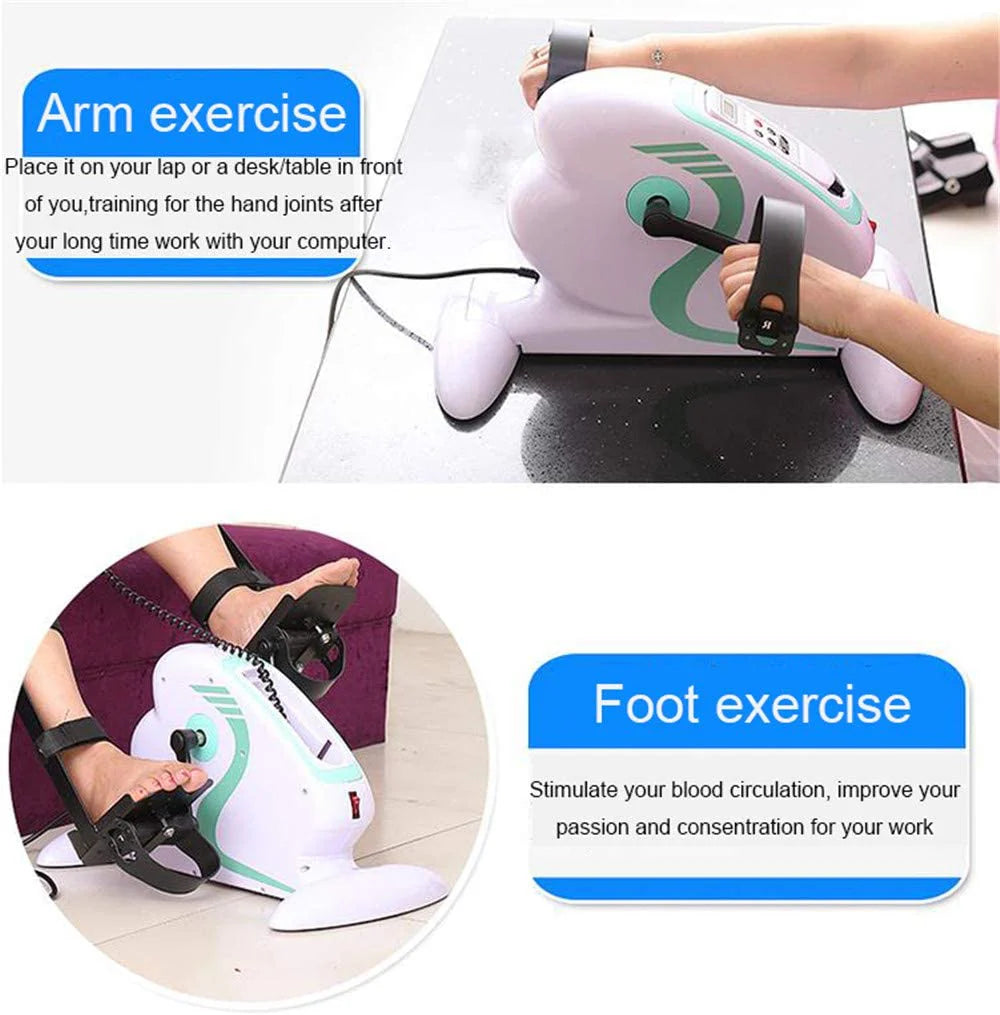 Portable Electrical Pedal Exerciser Bike For Seniors - White