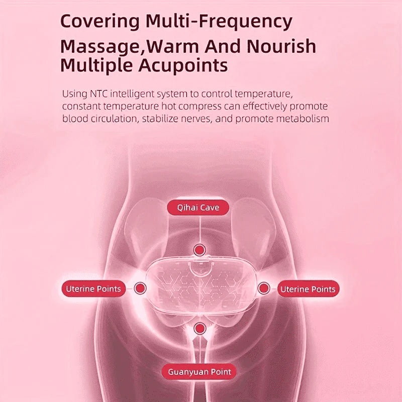 Period Pain Relief Belt – Intelligent Heating Waist Massage Device for Menstrual Cramps