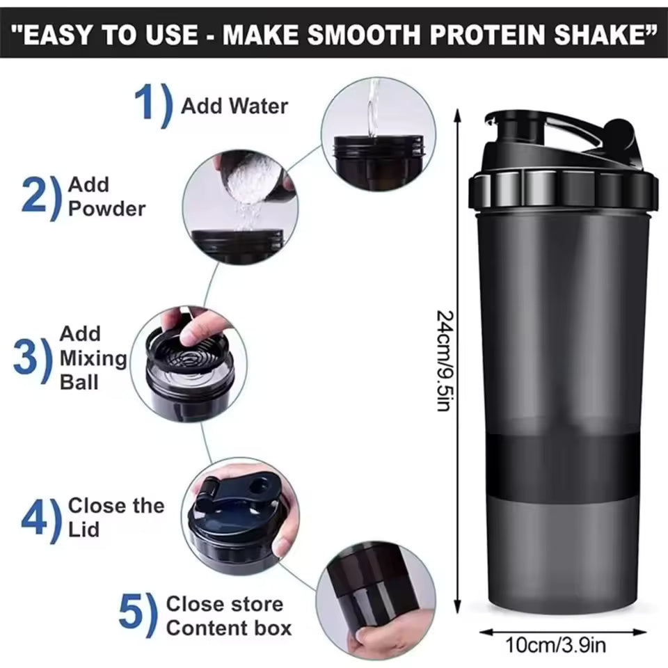 Premium Spider Bottle Gym Shaker – 500ml Protein & Multipurpose Shaker Water Bottle