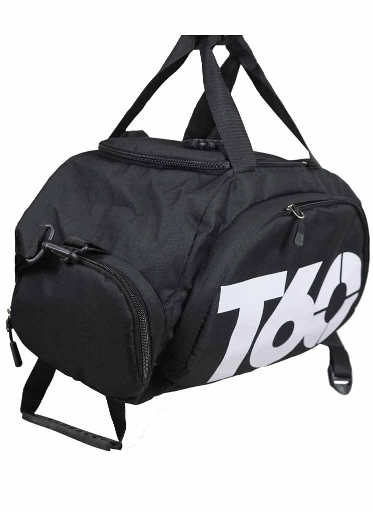 Fashion T60 Backpack 2 in 1 with Shoe Compartment / Black