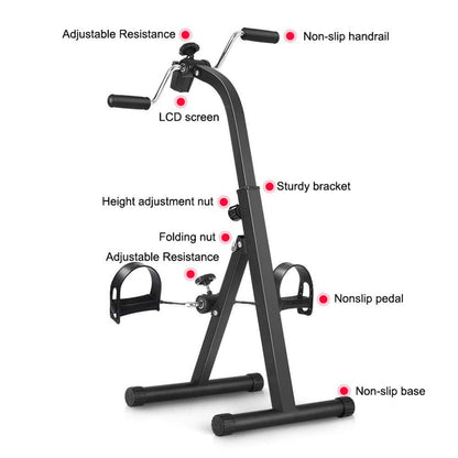 Mini Exercise Cycle for Arms and Legs With Meter