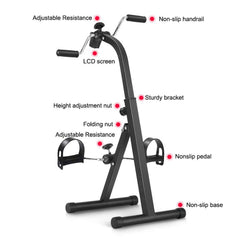 Mini Exercise Cycle for Arms and Legs With Meter