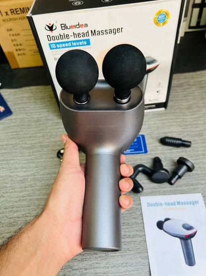 Blueidea Double Head Massager Gun with 10 Speed Leval - Handheld Massager