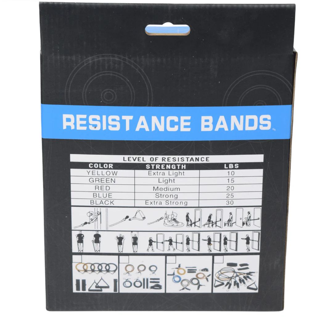 High Quality 11 Piece Exercise Crossfit Fitness Set Resistance Bands Training