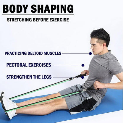 High Quality 11 Piece Exercise Crossfit Fitness Set Resistance Bands Training