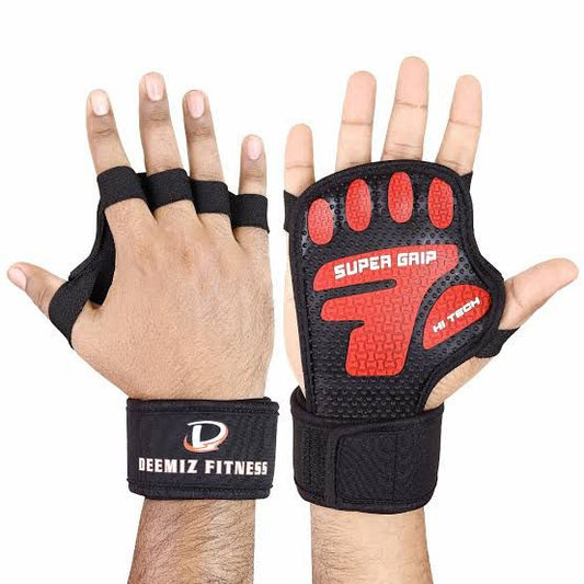 Gym Gloves Super Grip Weight Lifting and Exercise Gloves ( 2Pcs of Set )