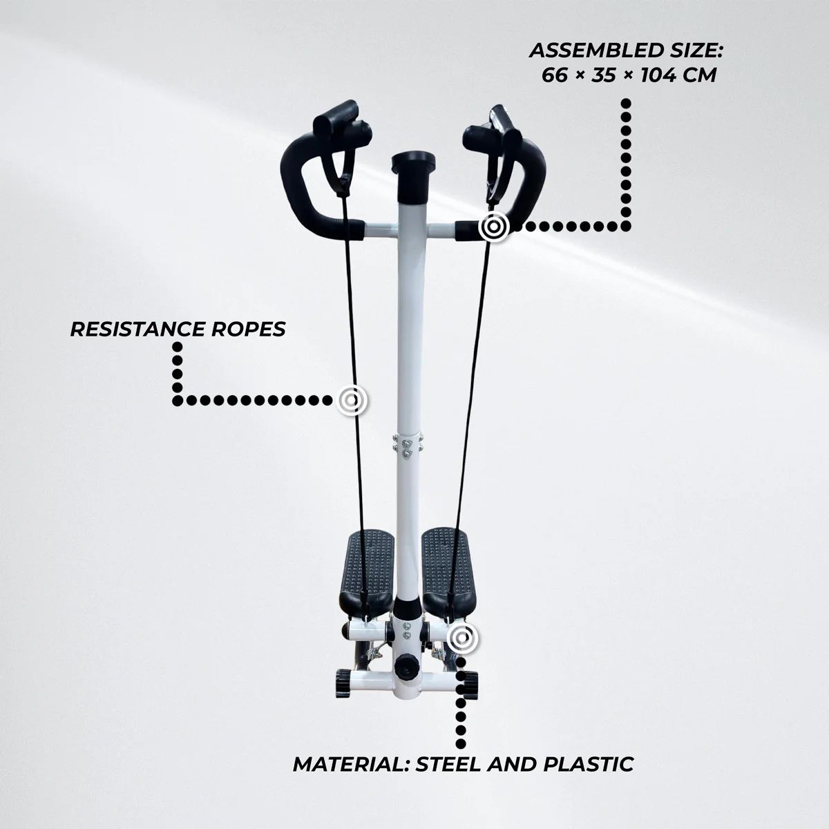 Twister Stepper with Handle and Bands, Fitness Stepper Machine for Full Body Workout