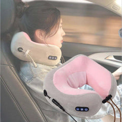 Neck Shoulder Massager With Heat Portable Memory Foam Massage Pillow