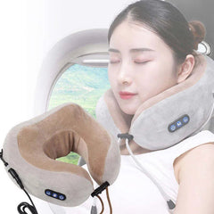 Neck Shoulder Massager With Heat Portable Memory Foam Massage Pillow