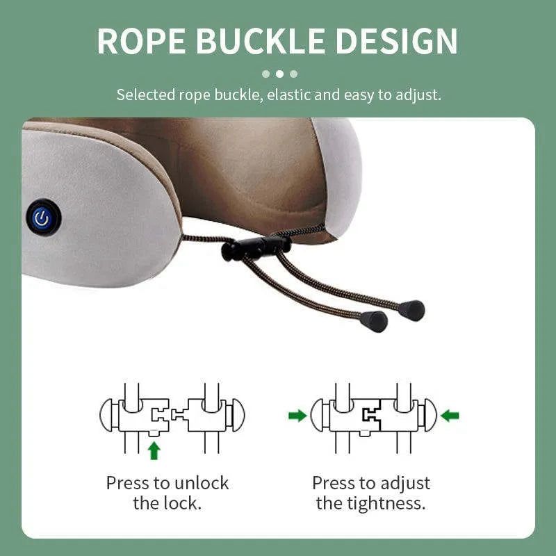 Neck Shoulder Massager With Heat Portable Memory Foam Massage Pillow