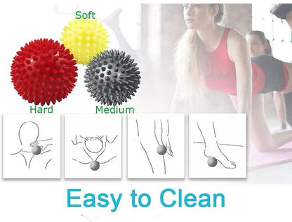 Liveup LS-3302 Massage Ball Combo – 7cm & 9cm Trigger Point Therapy Balls | Deep Tissue Massage Balls for Pain Relief