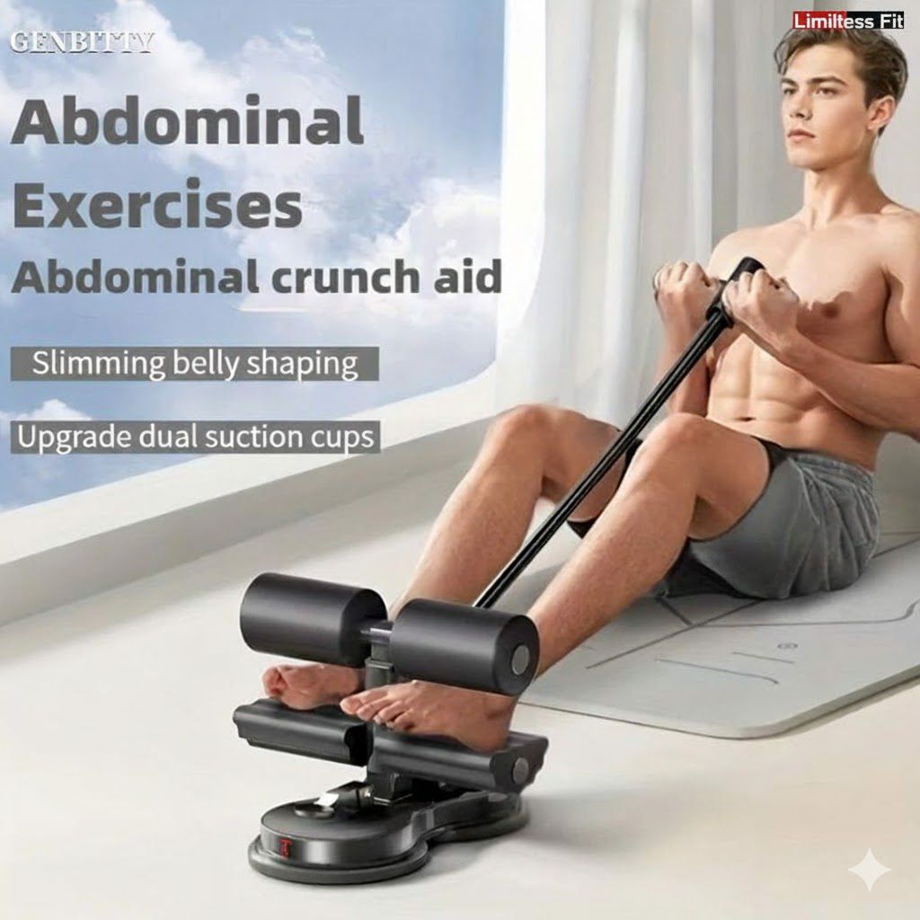 Imported quality 3 in 1 Sit Up Holder for Home Workouts – Adjustable Abs Exercise Equipment with Suction Cup Foot Holder (Iron build)