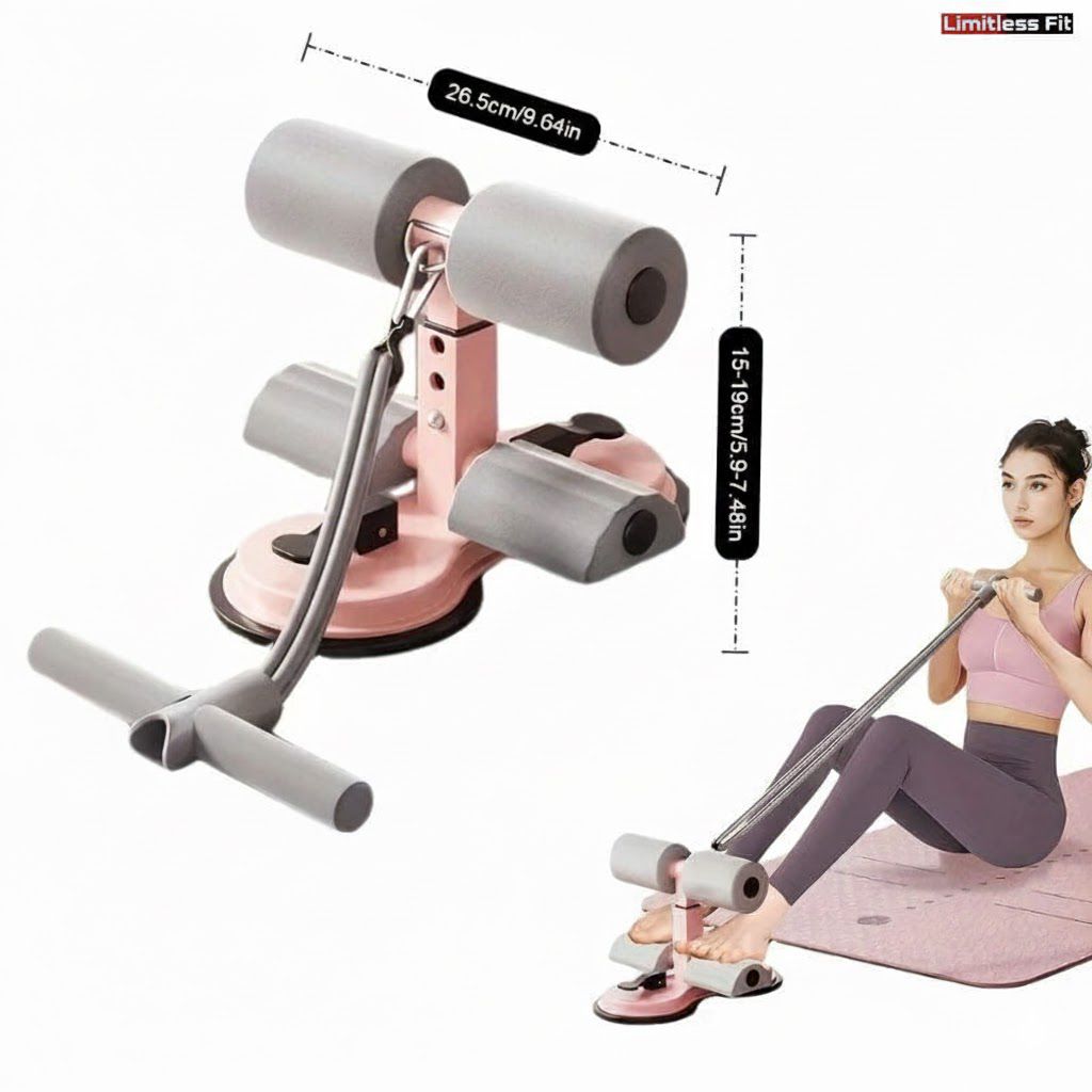 Imported quality 3 in 1 Sit Up Holder for Home Workouts – Adjustable Abs Exercise Equipment with Suction Cup Foot Holder (Iron build)